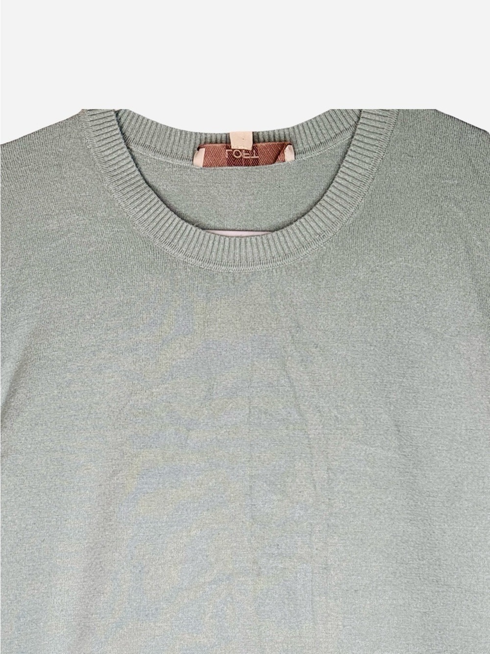 LOFT Green Ribbed Crew Neck Knit Sweater Medium